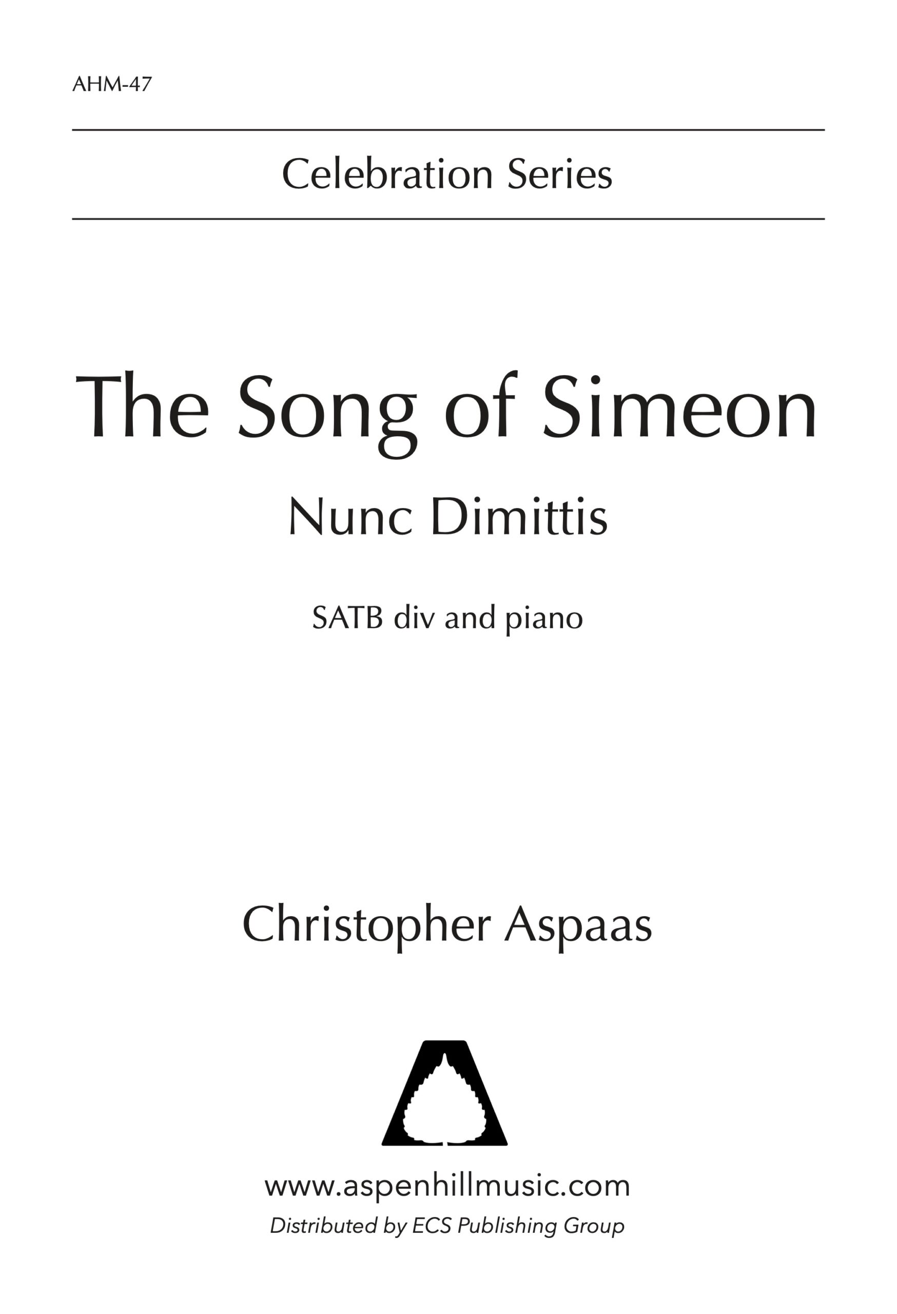 The Song of Simeon (Nunc Dimittis)